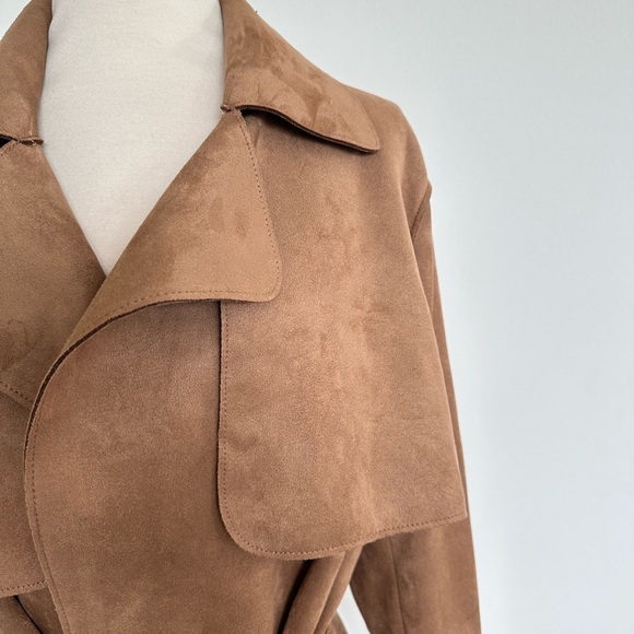 H&M Women's Long Tan Trench Coat Size Medium (M) - Picture 2 of 11